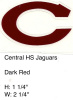 Central Jaguars HS 1986-1990 (TX) Maroon C